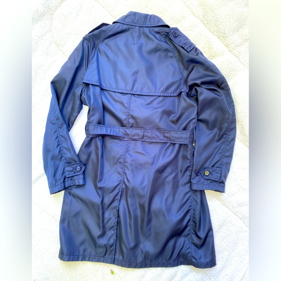 Prada Deep Blue Nylon Trench Coat, Large, EUC - Picture 7 of 16